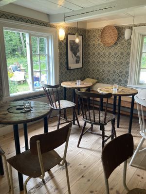 beautiful cafe  at Falkeröd Café & Ladan in Grebbestad