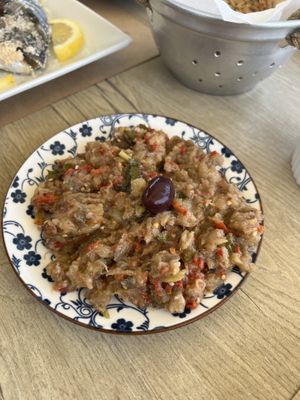 Eggplant salad (vegan)   at Anchor Beach Bar in Corfu