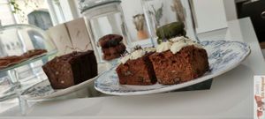 Cheese cakes and chocolate at Ground to Grow in Paris