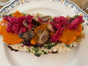 Savoury toast   at Ground to Grow in Paris
