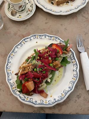 Rhubarb toast   at Ground to Grow in Paris