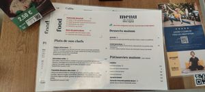 Menu at Ground to Grow in Paris