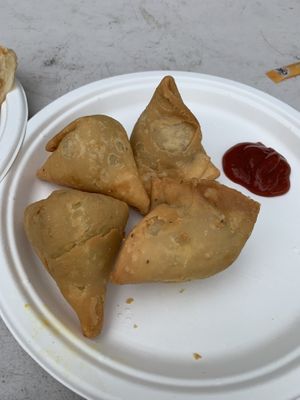Samosas  at Sri Venkateswara Hindu Temple in Helensburgh