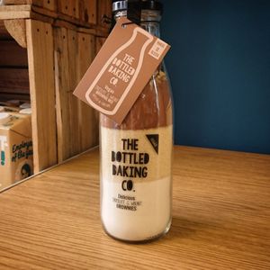 Bottled Baking Co. Vegan cookies ingredients in a bottle. Just add vegan butter, mix and bake! at Planetamica in Narberth