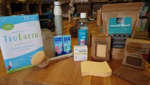 Eco-friendly cleaning supplies at Planetamica in Narberth