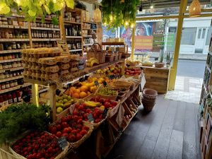 Plenty of fresh fruit and veg, free range eggs and plenty of preserves at Landor's Natural in South West London