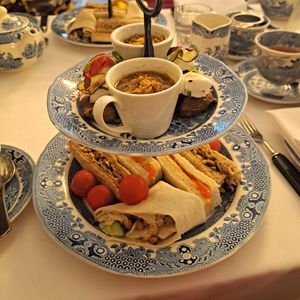 French onion soup (think a slight change to the menu but it was DELICIOUS!) and little roast potatoes etc, just lovely as there are never enough savouries in an afternoon tea! at Mackintosh at the Willow in Glasgow