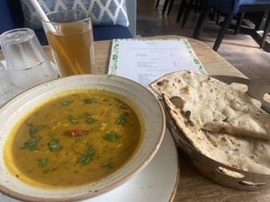 Dal Tadka, Roti (no butter), peach iced tea  at Lyfe in Chennai