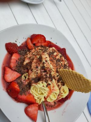 Spaghetti-Eis at Eiscafé Girasole in Bochum