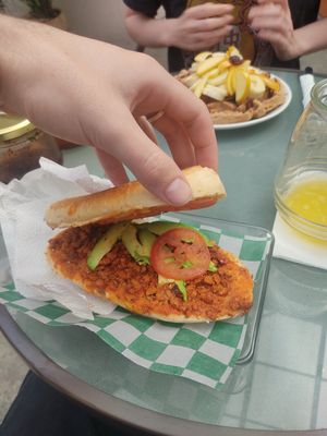 Pastor torta at Citronella in Oaxaca