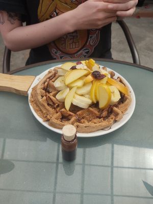 Waffles at Citronella in Oaxaca