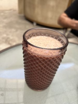 Plátano y cacao smoothie  at Citronella in Oaxaca