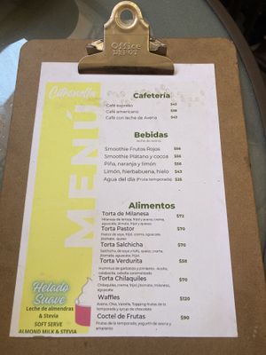 Menu 4/18/24  at Citronella in Oaxaca