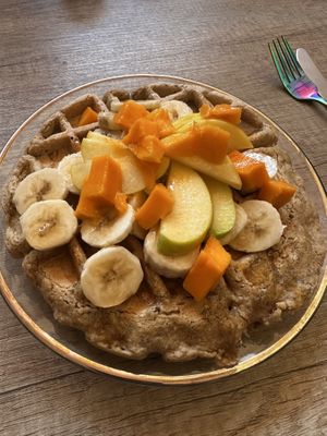 Vanilla waffle  at Citronella in Oaxaca