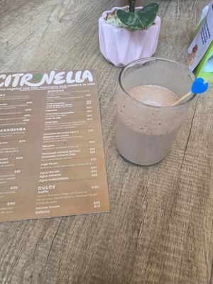 Platano con cocoa at Citronella in Oaxaca