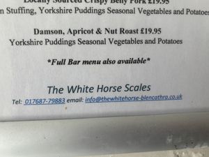 The Sunday roast option (haven’t tried )  at White Horse Inn in Keswick