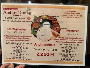 Combo Menu at Andhra Dining in Tokyo
