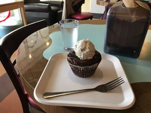 Vegan Oreo cupcake! at Treat Cupcake Bar in Needham