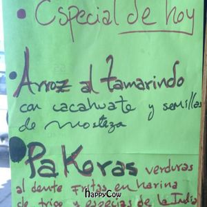 menu at Parvati in San Cristobal De Las Casas