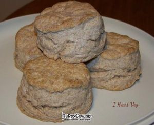 Vegan spelt biscuits for those with gluten sensitivities.  at I Heart Veg in Charlotte