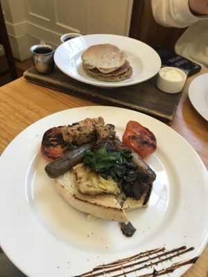 vegan breakfast-Very good, everything quite well seasoned and v filling. Foccacia was amazing, nice flavours in it, maybe just missed some sort of sauce/spread the foccacia.  at Antonio's Cafe in Palmerston North