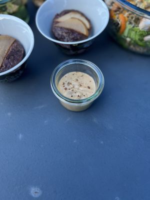 Picnic vegan foie gras   at Au 46 en Bretagne in Benodet