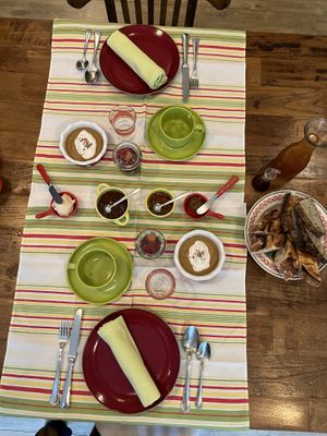 Breakfast table   at Au 46 en Bretagne in Benodet