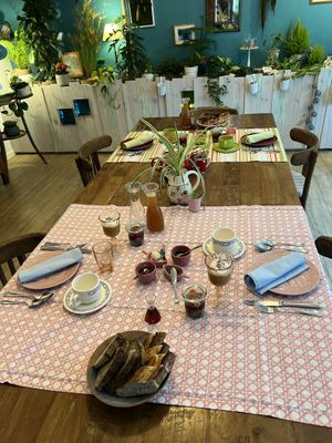 Breakfast table   at Au 46 en Bretagne in Benodet