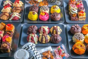 
Loaded flapjacks, baked doughnuts, NYC-style cookies, hot drinks, milkshakes, ice cream
 at Yay! Flapjacks in Sheffield