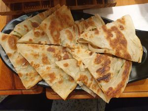 Spring onion pancakes at China Fusion in Marrickville