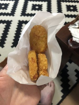 Portion of the hash browns   at Nabati Plant-Based Restaurant - Maybe closed in Abu Dhabi