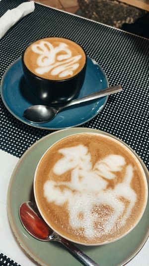oat cappuccino  at Caffè dell'Arte Specialty Coffee in Cagliari