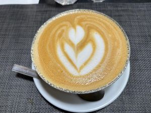 Plant-milked cappuccino at Caffè dell'Arte Specialty Coffee in Cagliari