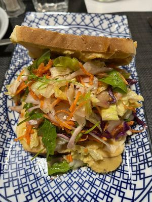 Hummus toast at Caffè dell'Arte Specialty Coffee in Cagliari