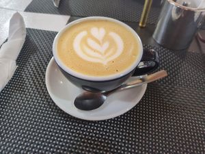 Oat milk cappuccino at Caffè dell'Arte Specialty Coffee in Cagliari