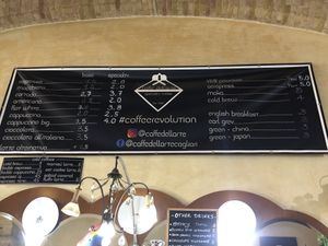 Drinks menu   at Caffè dell'Arte Specialty Coffee in Cagliari