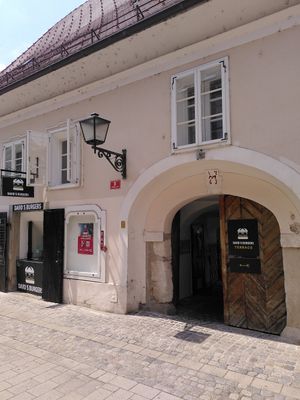 View from the street at David's Burgers in Maribor