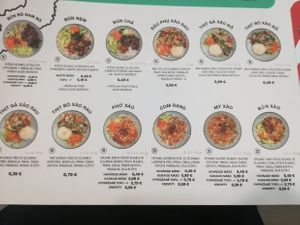 menu at Bonsai restaurant in Liptovsky Mikulas