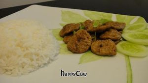 Moo-Tohd Gradteam - fried 'pork' with garlic pepper at Orange Cafe in Bangkok