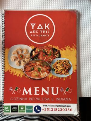 Diverse menu - many pages!  at Yak and Yeti in Lisbon