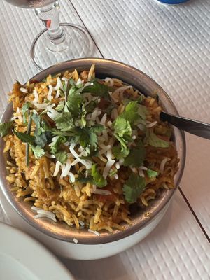 Veg Biryani - perfectly spiced   at Yak and Yeti in Lisbon