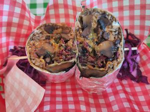 Mushroom burrito at Chido Wey in Bristol