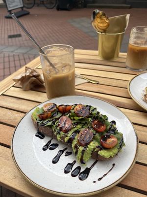 Avocado on toast  at North Folk in Kolding