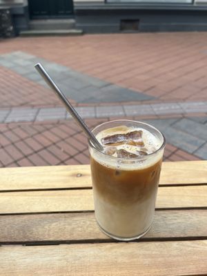 Ice coffee with Oat milk  at North Folk in Kolding