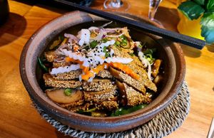 Number 40 with vegan "duck" 🌱👍 at Mido Sakura Vegan in Berlin