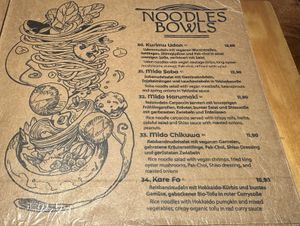 Menu (2/3).  at Mido Sakura Vegan in Berlin