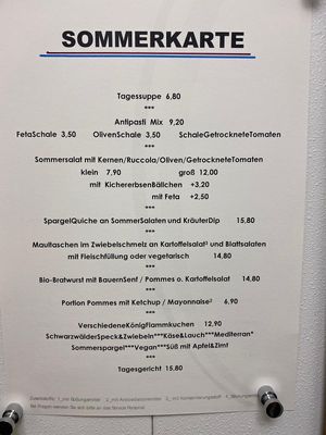 Menü at Berghaus Freiburg in Freiburg