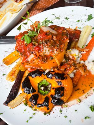 Vegan bell pepper   at Souk Mediterranean Kitchen & Bar in Toledo