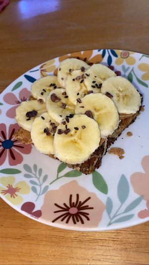 Peanut butter banana toast   at El Café Feliz in Pisac