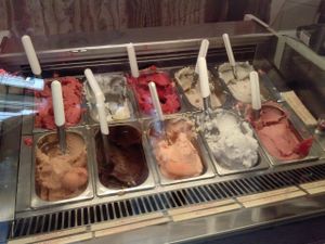 non-dairy section at Perche No in Florence